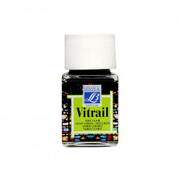 Вітражна фарба на сольвентній основі Lefranc Vitrail, №556 Світло-зелений (Light green), 50 мл