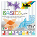 Набор бумаги для оригами Folding Papers Basics intensive, 50 листов, 15*15см, Folia