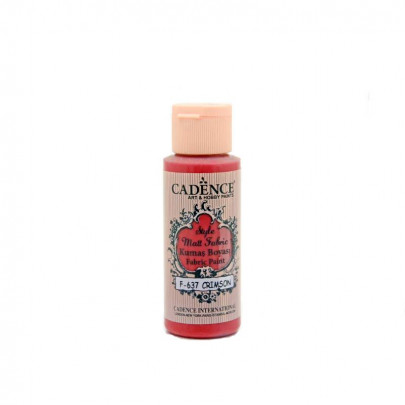 Краска для ткани Cadence Style Matt Fabric, 59 мл, №637 Багровый красный