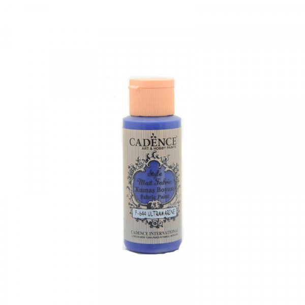 Краска для ткани Cadence Style Matt Fabric, 59 мл, №644 Ультрамарин