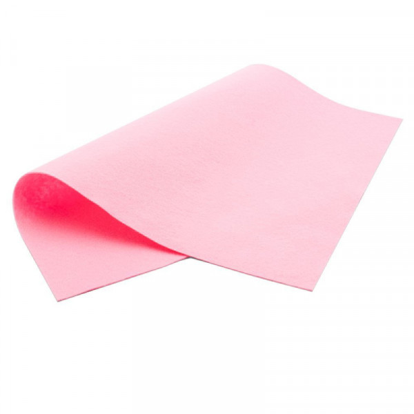 Фетр листовий, віскоза, 20х30см, Світло-рожевий