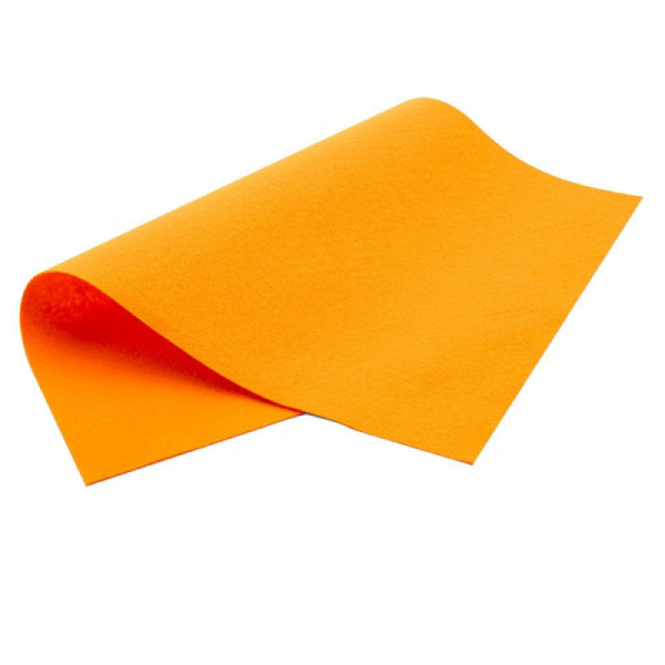 Фетр листовий, віскоза, 20х30см, Помаранчевий