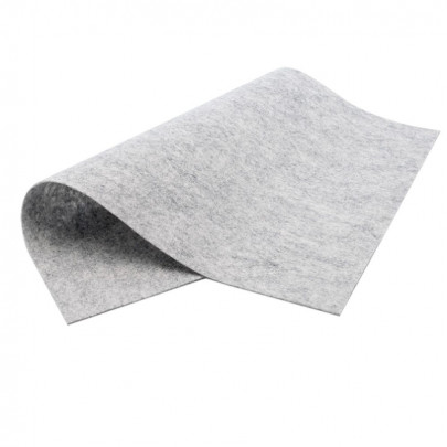 Фетр листовой, вискоза, 20х30см, серый с ворсинками