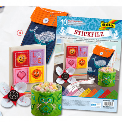 Набор фетра  для вышивания Embroidery Felt 20x30 см., 10 л