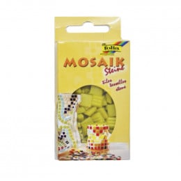 Мозаика лимонно-желтая Folia Mosaic-glass tiles 200 гр, 10x10 мм (300 шт)