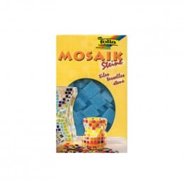 Мозаика небесно-голубая Folia Mosaic-glass tiles 200 гр, 10x10 мм (300 шт)