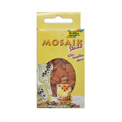 Мозаика оранжевая Folia Mosaic-glass tiles 200 гр, 10x10 мм (300 шт)