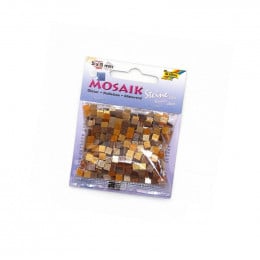 Мозаика глитерная Folia Glitter assortments 45 гр, 5x5 мм (700 шт), коричневая