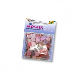 Мозаика глиттерная розовая Folia Glitter assortments 45 гр, 10x10 мм (190 шт)