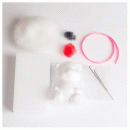 Набор для валяния Медведь с сердечком