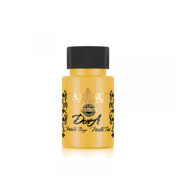 Акриловая краска металлик №121 Блестящее золото 50 мл, Cadence Dora Metallic Paint