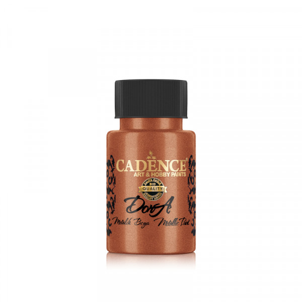 Акриловая краска металлик №128 Коралловое золото 50 мл, Cadence Dora Metallic Paint