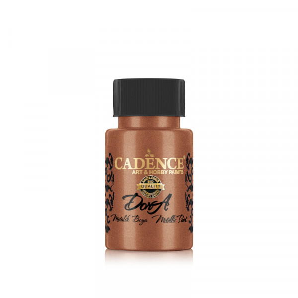 Акриловая краска металлик №129 Оксид оранжевый 50 мл, Cadence Dora Metallic Paint