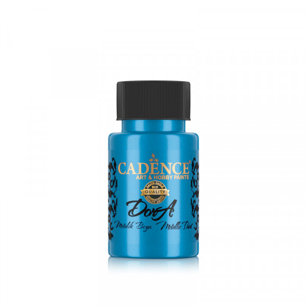 Акриловая краска металлик №134 Голубой 50 мл, Cadence Dora Metallic Paint