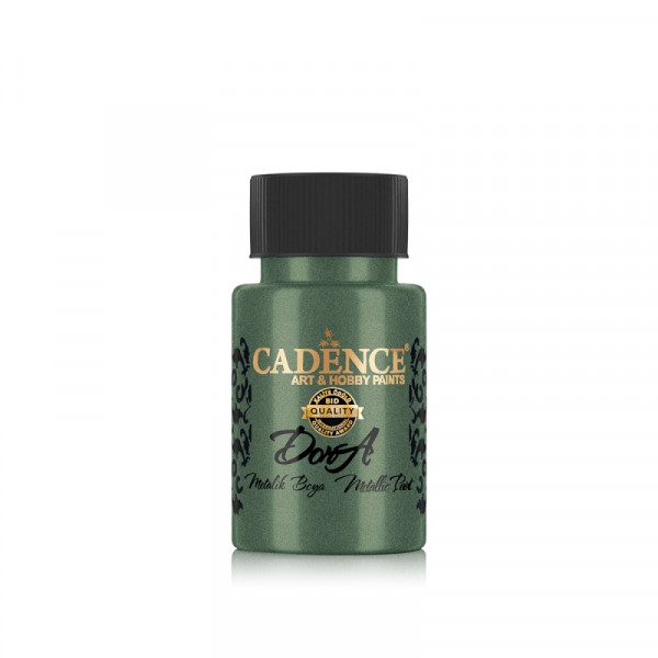 Акриловая краска металлик №135 Зелёный 50 мл, Cadence Dora Metallic Paint