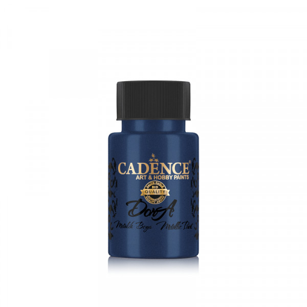 Акриловая краска металлик №142 Турецкий синий 50 мл, Cadence Dora Metallic Paint