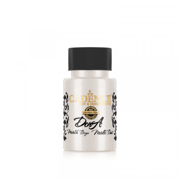 Акриловая краска металлик №152 Белый перламутровый 50 мл, Cadence Dora Metallic Paint