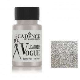 Акрилова фарба по шкірі Vogue Leather Paint, №07 Срібло, 50 мл, Cadence