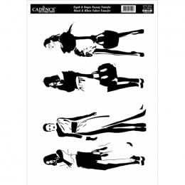 Трансфери для тканини, Cadence Black & Whıte Fabric Transfer, 25х35см, KTS 004