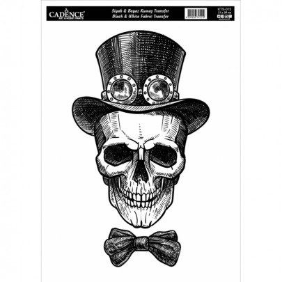 Трансферы для ткани, Cadence Black & Whıte Fabric Transfer, 25х35см, KTS 013