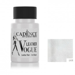 Cadence краска по коже VOGUE LEATHER PAINT, 50 мл, Белый