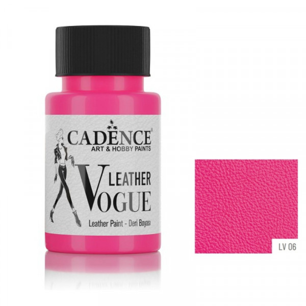 Cadence краска по коже VOGUE LEATHER PAINT, 50 мл, Фуксия