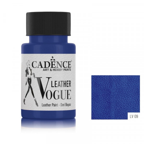 Cadence фарба по шкірі VOGUE LEATHER PAINT, 50 мл, Синій