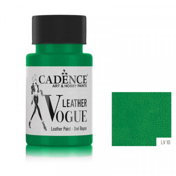 Cadence фарба по шкірі VOGUE LEATHER PAINT, 50 мл, Зелений