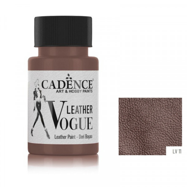 Cadence краска по коже VOGUE LEATHER PAINT, 50 мл, Коричневый