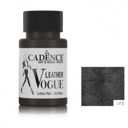 Акриловая краска по коже Vogue Leather Paint №12 Черный, 50 мл, Cadence