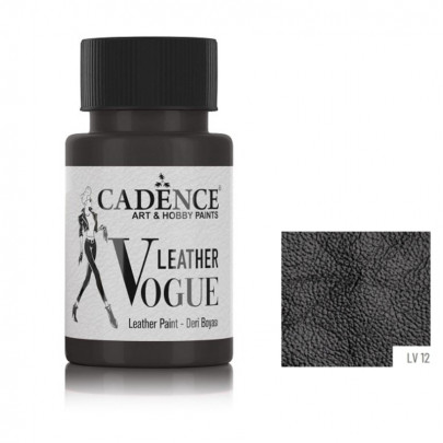 Акриловая краска по коже Vogue Leather Paint №12 Черный, 50 мл, Cadence
