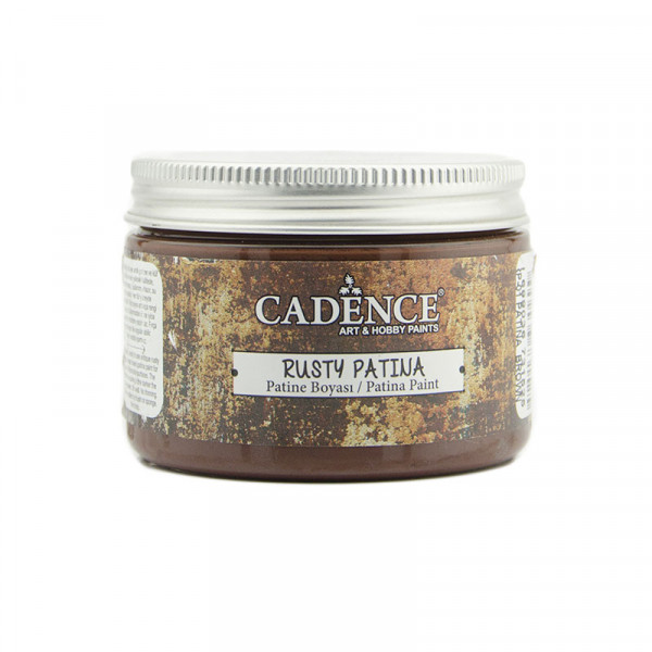 Фарба-патина на водній основі для створення ефекту зістарення Cadence Rusty Patinа, №01 Коричнева, 150 мл
