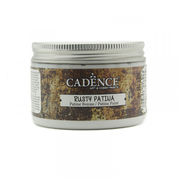 Фарба-патина на водній основі для створення ефекту зістарення Cadence Rusty Patinа, №06 Білий, 150 мл