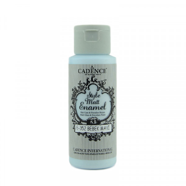 Акрилова матова фарба для скла Cadence Style Matt Enamel, №352 Дитячий блакитний, 59 мл