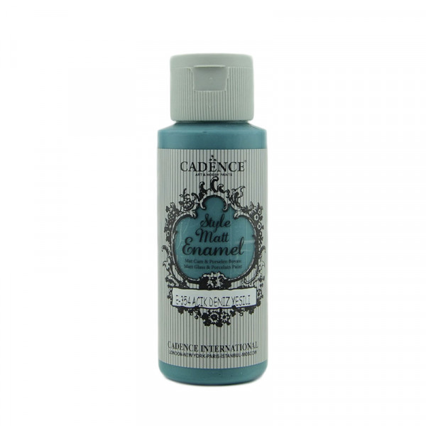 Акрилова матова фарба для скла Cadence Style Matt Enamel, №354 Морський зелений світлий, 59 мл