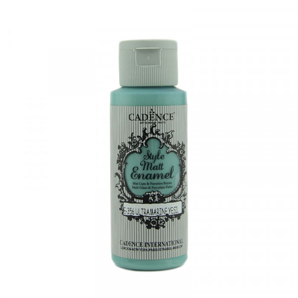 Акрилова матова фарба для скла Cadence Style Matt Enamel, №356 Ультрамарин зелений, 59 мл