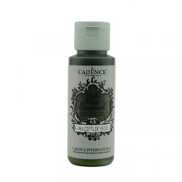 Акрилова матова фарба для скла Cadence Style Matt Enamel, №361 Зелений, 59 мл