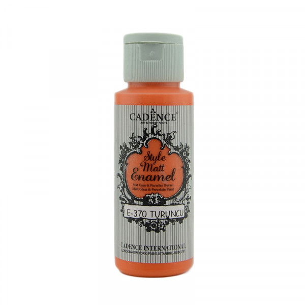 Акрилова матова фарба для скла Cadence Style Matt Enamel, №370 Помаранчевий, 59 мл