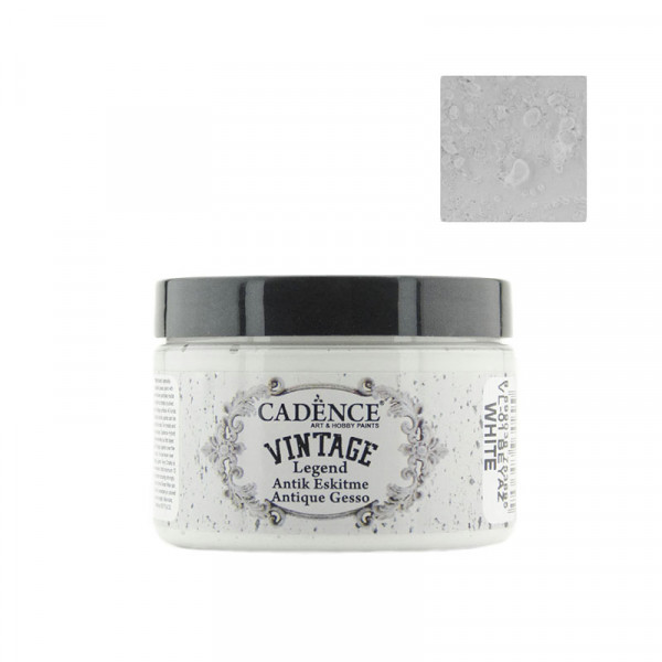 Фарба-грунт на водній основі для ефекту зістарення Cadence Vıntage Legend, №01 Білий, 150 мл
