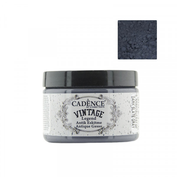 Фарба-грунт на водній основі для ефекту зістарення Cadence Vıntage Legend, №10 Сталевий сірий, 150 мл
