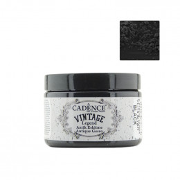 Фарба-грунт на водній основі для ефекту зістарення Cadence Vıntage Legend, №13 Чорний, 150 мл