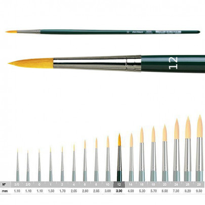 Кисть из синтетического ворса для масла и акрила, серия 1670 Nova Robnds