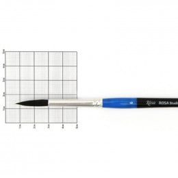 Пензель з ворсу білки круглий, коротка ручка, ROSA Studio 211 №6