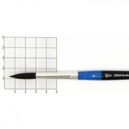 Пензель з ворсу білки круглий, коротка ручка, ROSA Studio 211 №8