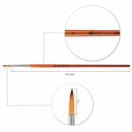 Santi пензель синтетика Studio, коротка ручка, круглий, №6