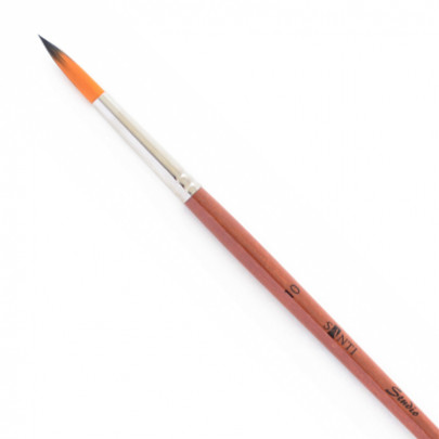 Santi пензель синтетика Studio, коротка ручка, круглий, №10