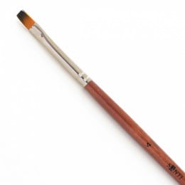 Santi пензель синтетика Studio, коротка ручка, плоский, №4