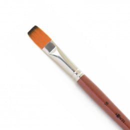 Santi пензель синтетика Studio, коротка ручка, плоский, №18