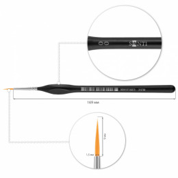 Santi пензель синтетика Sensation, коротка ручка з вигином, круглий, №00