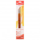 Набір пензлів №1 синтетика круглі, 3 шт. (№1,4,8) коротка ручка Santi 